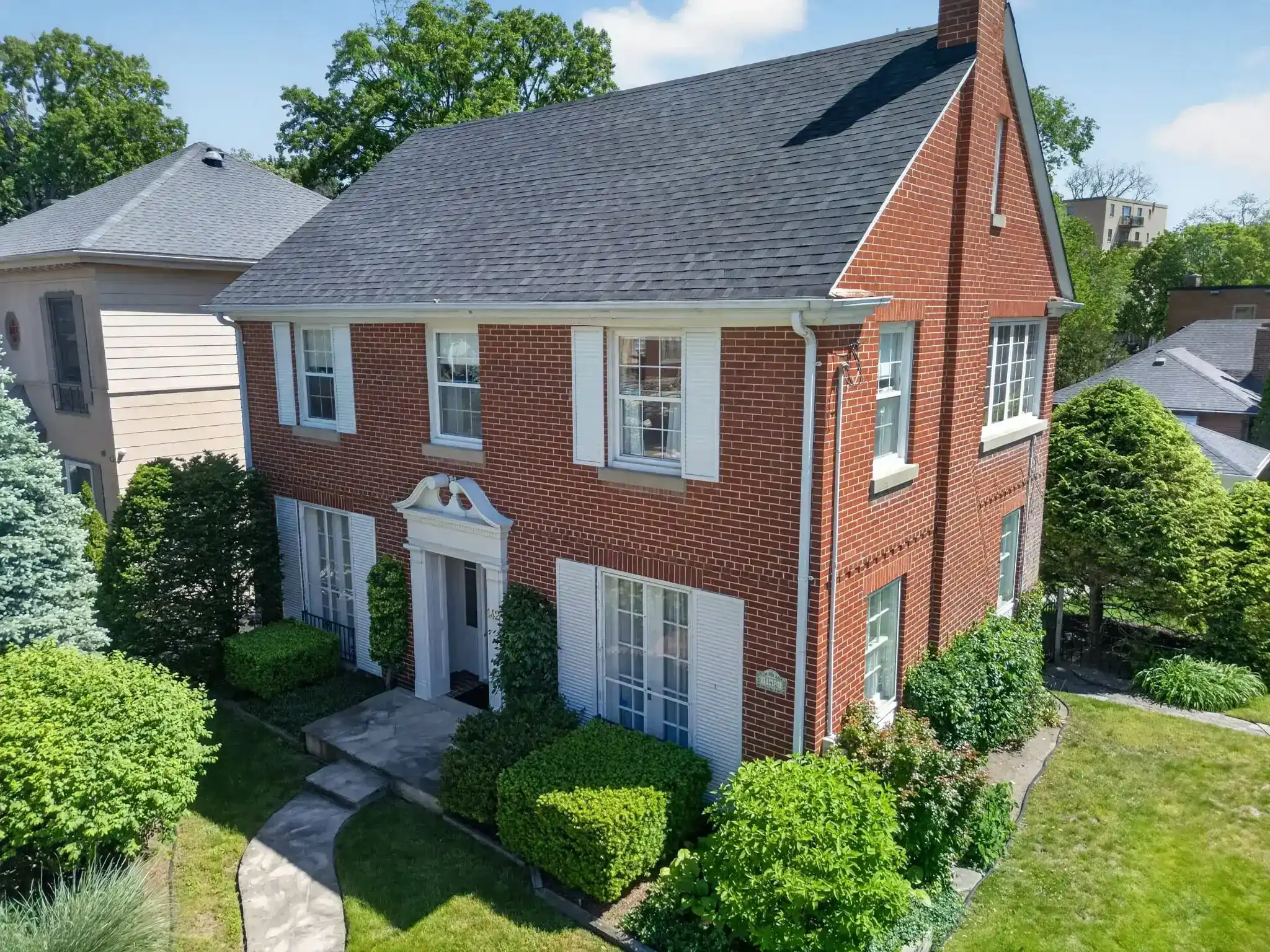 Drone aerial photo of residential property — London Ontario real estate photography