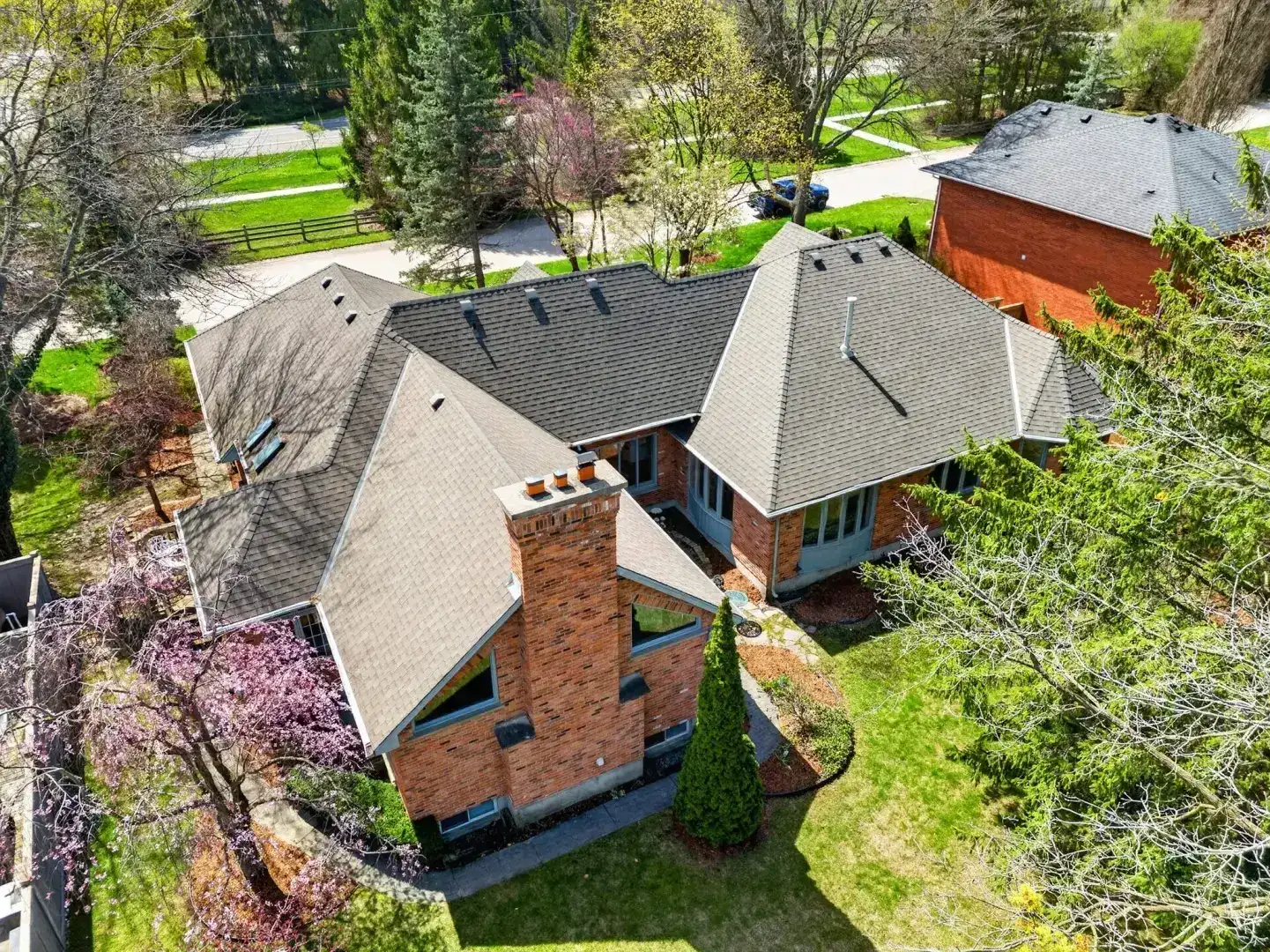 Aerial drone photo of estate property — London Ontario real estate drone media